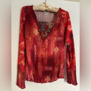 NWOT Alberto Makali Crinkle Top